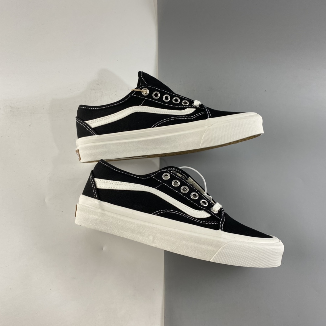 P140  VANS Old Skool TAPERED 范斯2021黑白经典低帮帆布板鞋 VN0A54F49FN