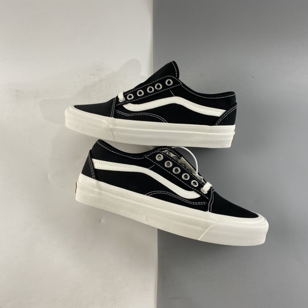 P140  VANS Old Skool TAPERED 范斯2021黑白经典低帮帆布板鞋 VN0A54F49FN