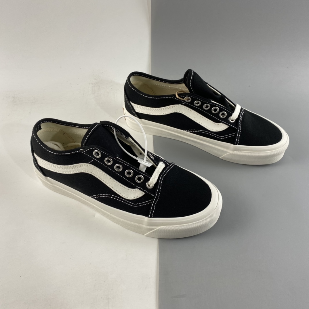 P140  VANS Old Skool TAPERED 范斯2021黑白经典低帮帆布板鞋 VN0A54F49FN