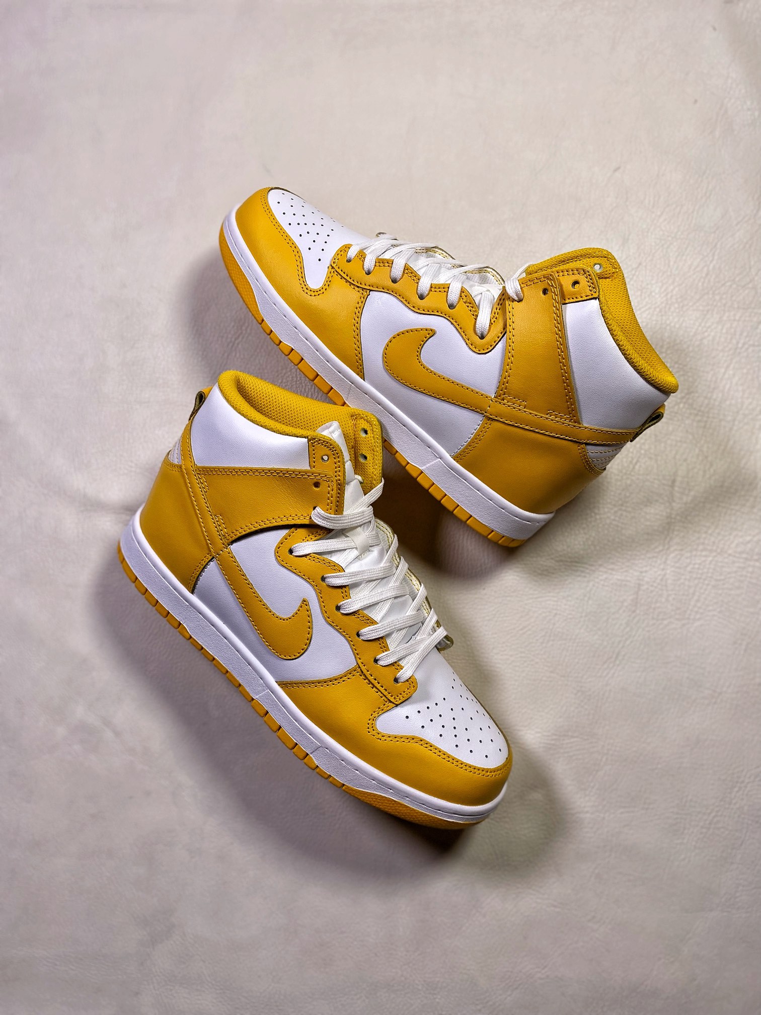F5  Dunk高帮姜黄 纯原出货❗️纯原生产线出品原厂材料货号：DD1869-106 尺码：36-46带半码