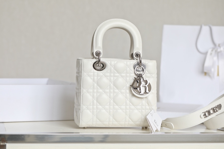 Dior Buy Bags Handbags White Sheepskin Lady