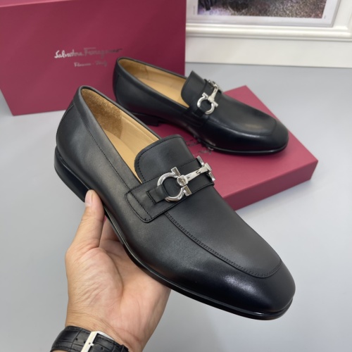 Salvatore Ferragamo Men's Leather Loafers with Classic Silver Hardware 1 Salvatore Ferragamo Men's Leather Loafers with Classic Silver Hardware