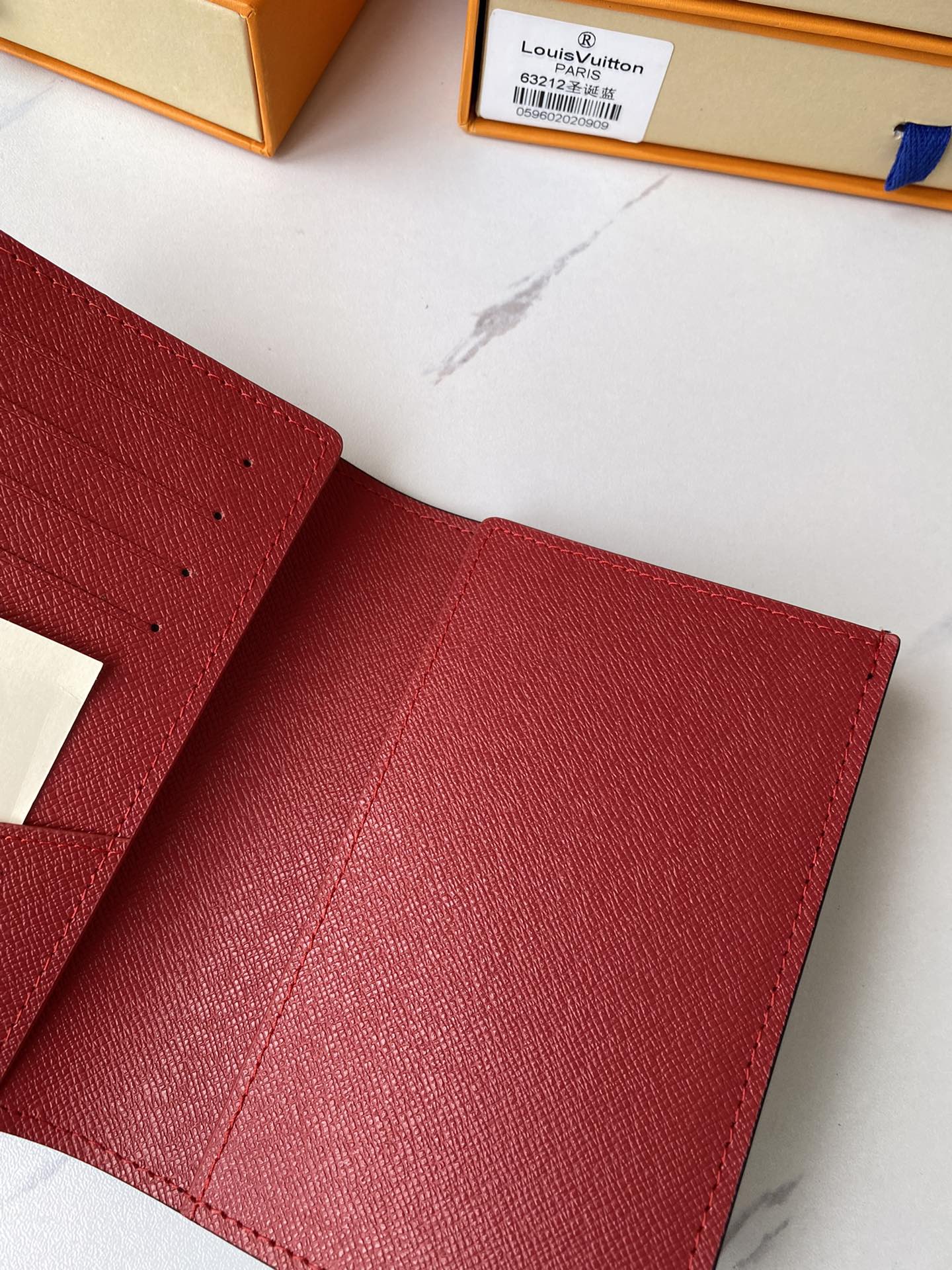 Leather passport holder - secure closure