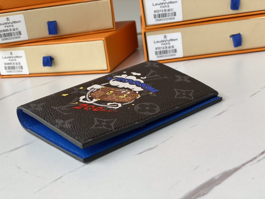 Close-up of the passport holder's stitching