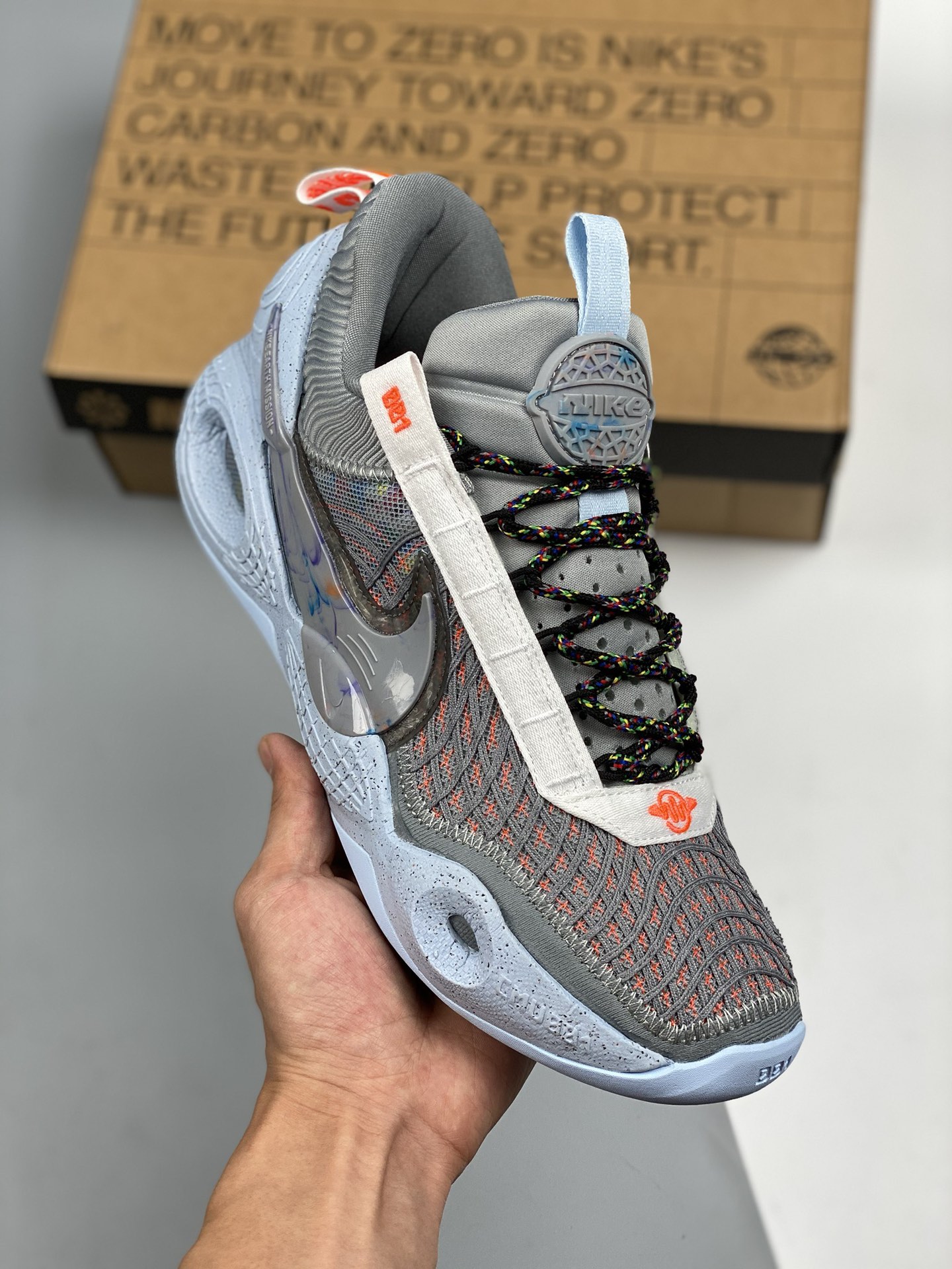Versión de estreno, soporta ligera práctica. Nike Cosmic Unity EP gris azul. Zapatillas de baloncesto de combate versió…