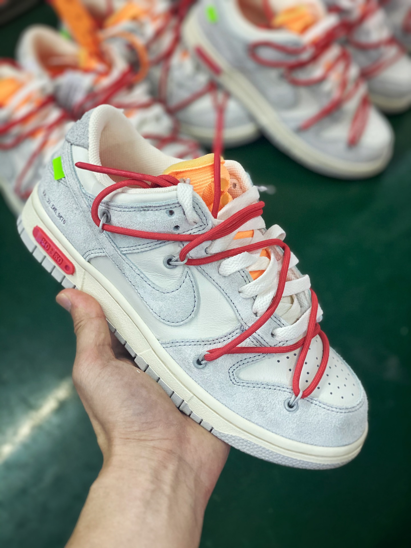 Off-White™ x NK SB Dunk Low "40The 50" serie de gamuza, producción pura de fábrica, desarrollo con caja original, horma…