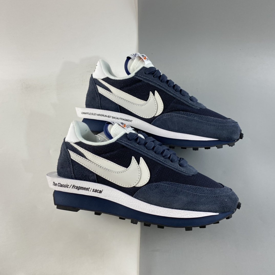 P200 Fragment Design x Sacai x NIKE LDWaffle 联名重叠慢跑鞋 DH2684-400