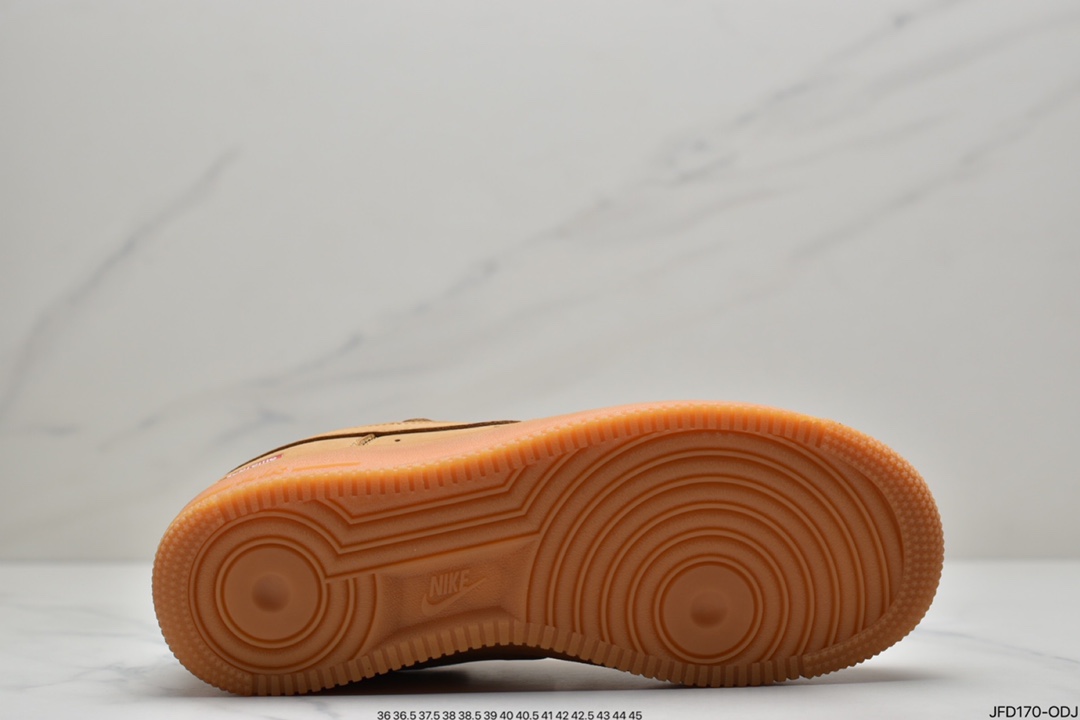 170 Supreme x Nike Air Force 1 Low’07”Wheat Flax”空军一号板鞋DN1555-200