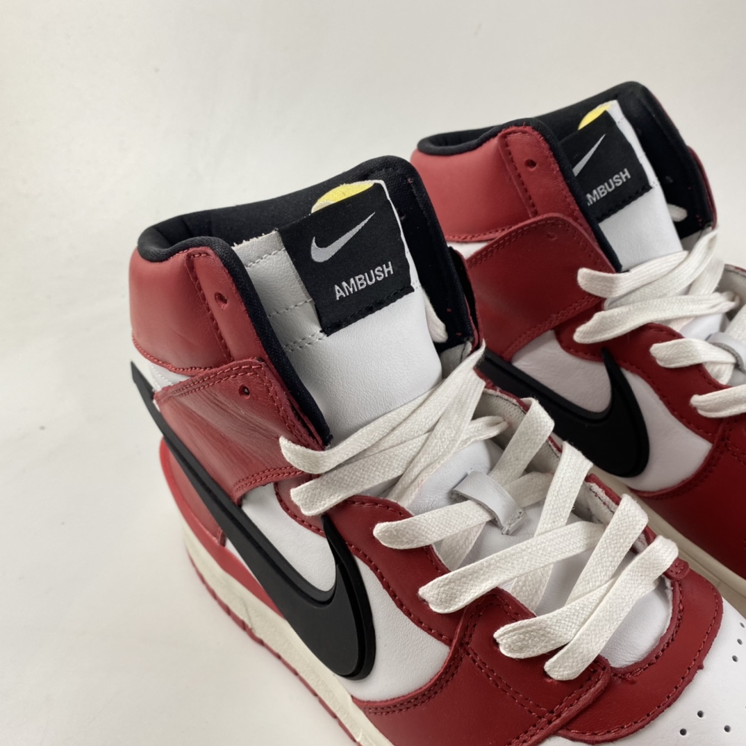 P380  AMBUSH x NIKE SB Dunk High 滑板鞋高帮联名芝加哥白红 CU7544-102