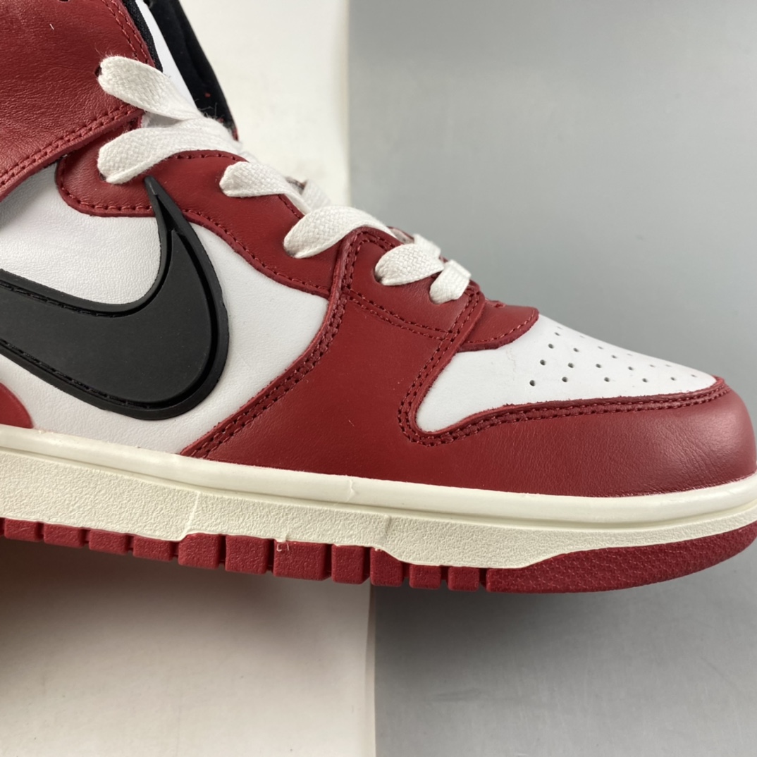 P380  AMBUSH x NIKE SB Dunk High 滑板鞋高帮联名芝加哥白红 CU7544-102