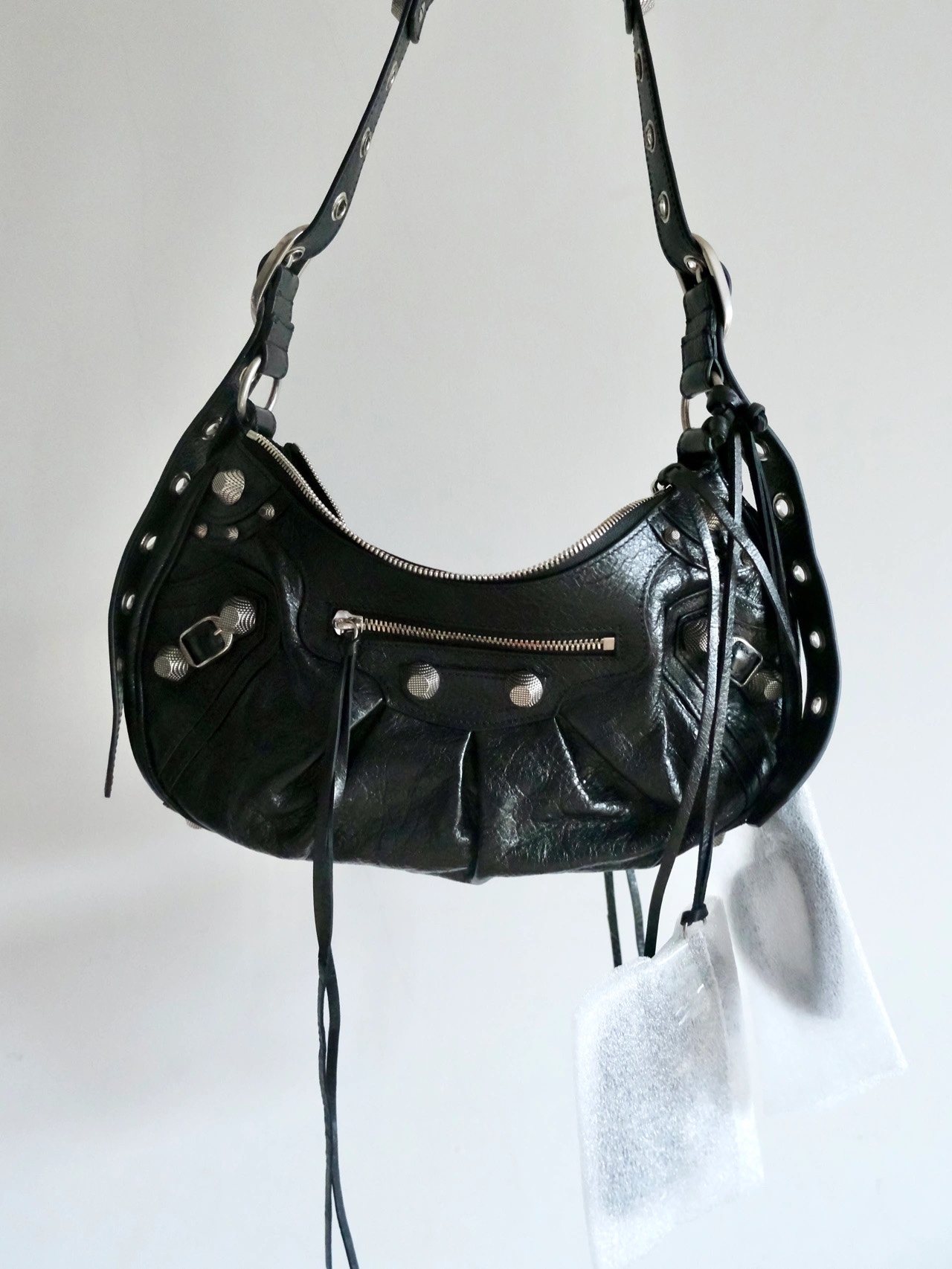 Balenciaga 秋冬新款 Le Cagole 33CM 月牙包 671307黑色