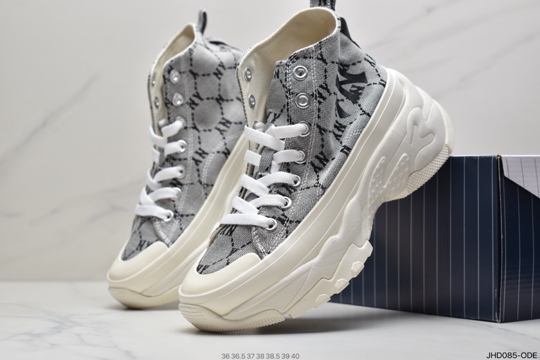 190  MLB Big Ball Chunky Canvas HI 复古厚底老爹风慢跑鞋32SHU1011