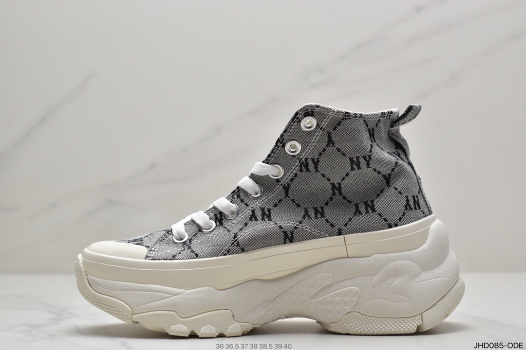 190  MLB Big Ball Chunky Canvas HI 复古厚底老爹风慢跑鞋32SHU1011