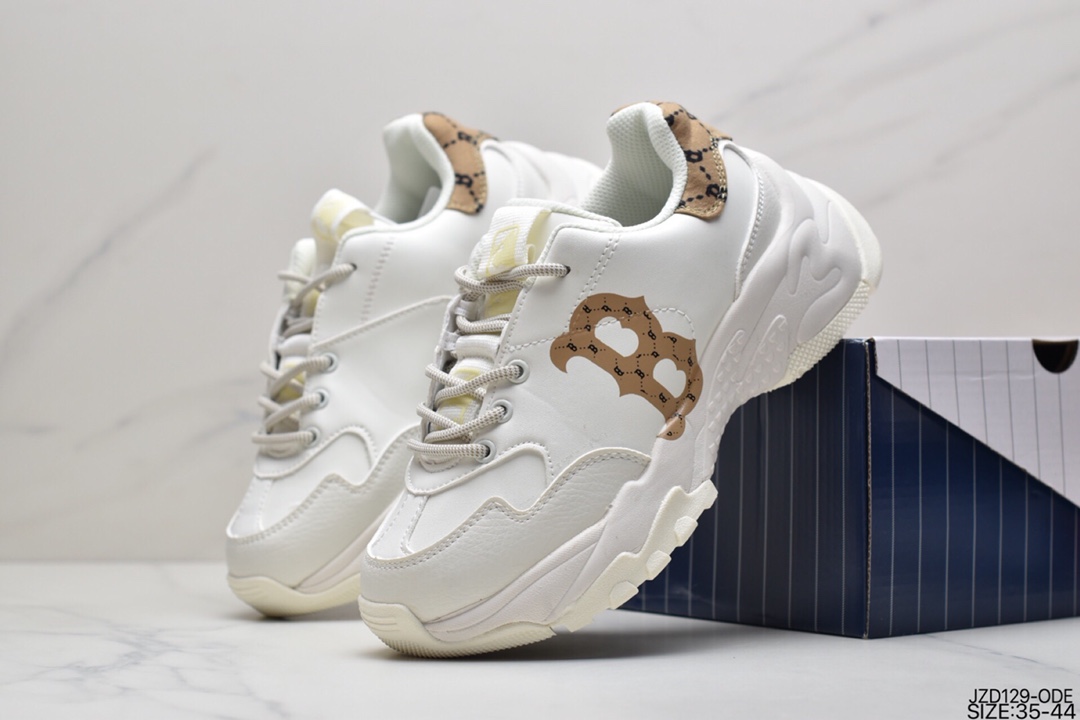 140 韩国SS19限定发售NY美国榄球洋基队限定 x MLB Big Ball Chunky A Running厚底老爹厚底休闲运动慢跑鞋