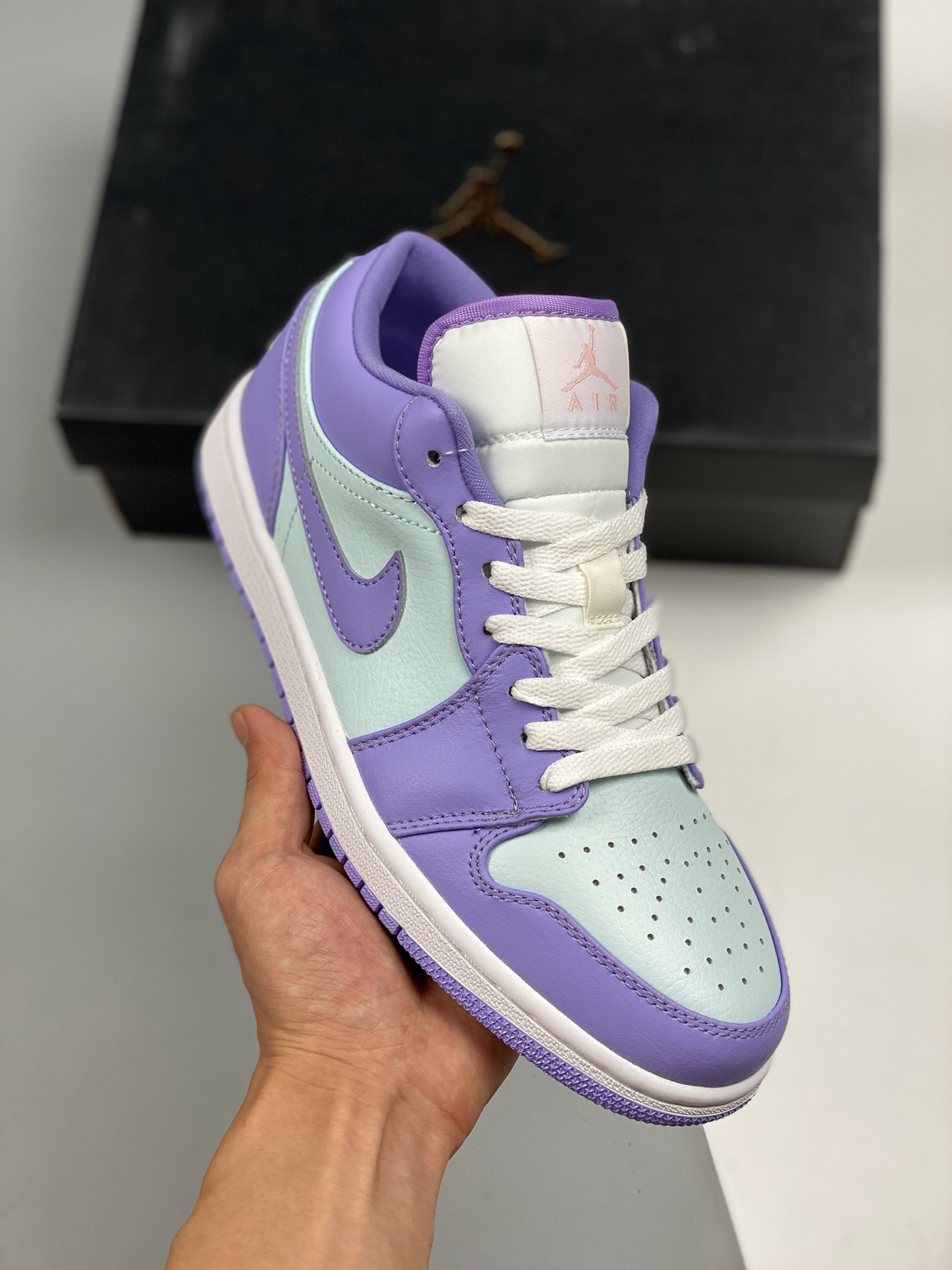 Air Jordan 1 Low Azul Púrpura AJ1 Baja Casual Zapatillas De Skate Color oficial sincronizado, única en el mercado con p…