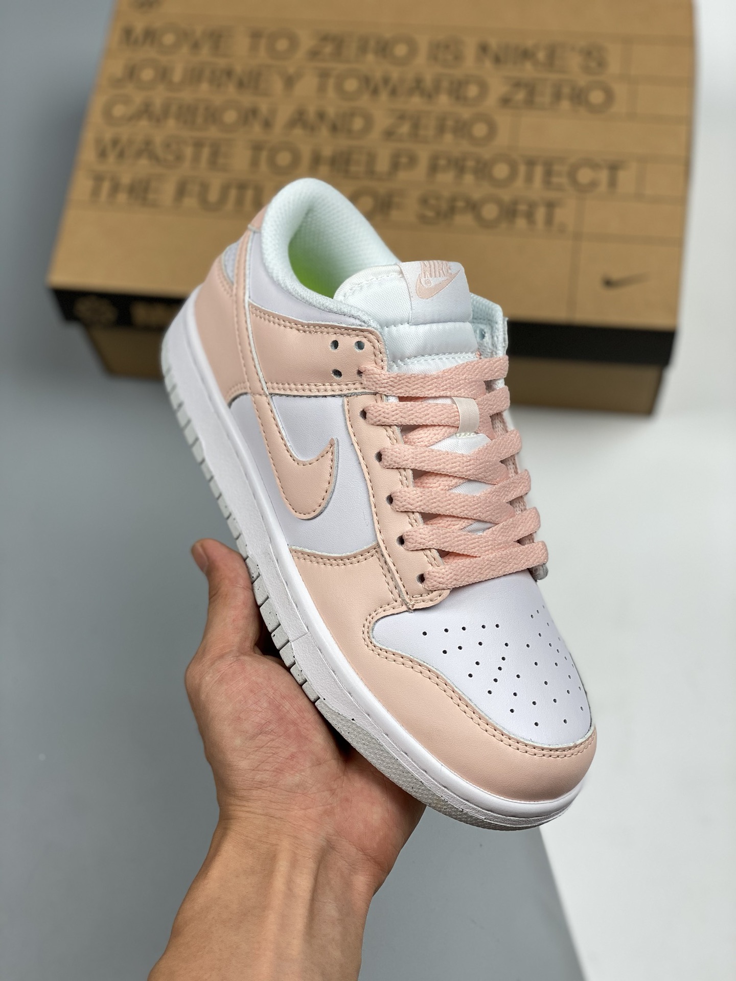 NK SB Dunk Low rosa suave, producción original de fábrica, fotos reales de estreno, material de primera capa original, …