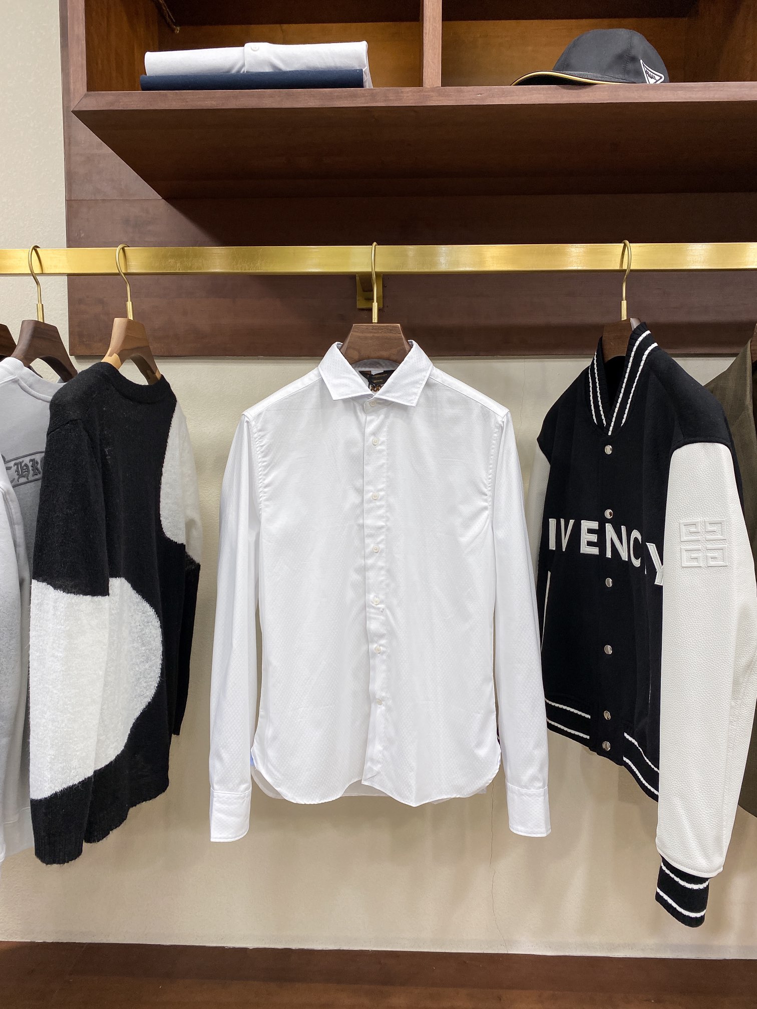 High-End Designer
 Clothing Shirts & Blouses White Men Cotton Poplin Fabric Spring/Summer Collection Long Sleeve