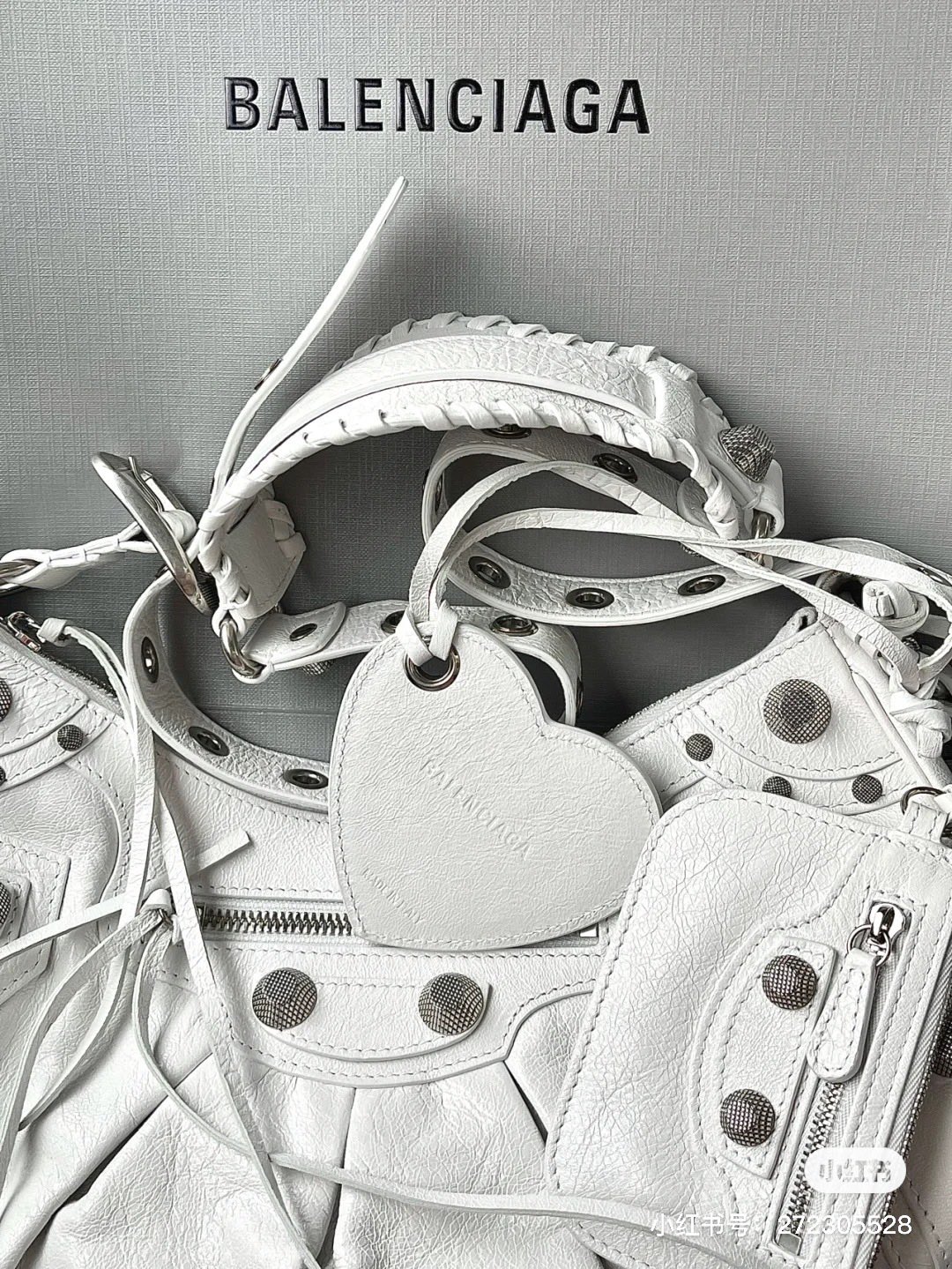 Balenciaga 秋冬新款 Le Cagole 33CM 月牙包 671307白色