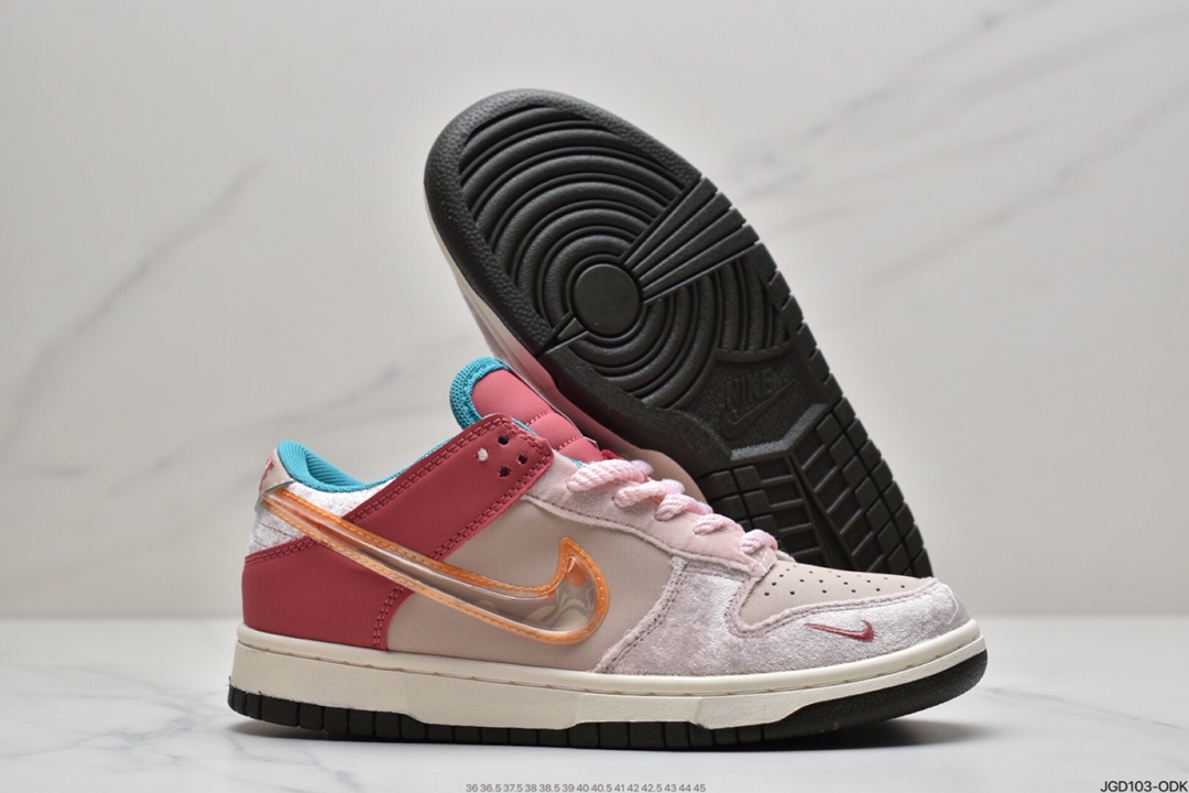 180 Nike SB Dunk High Pro Gs 樱花粉绒面拼接 扣篮系列高帮休闲运动滑板板鞋DJ1173-600-莆田鞋,莆田鞋货源,高仿鞋,高仿鞋货源,安福档口,莆田高仿鞋,莆田鞋批发,高仿鞋批发,莆田高仿运动鞋,高仿运动鞋,莆田运动鞋 180 Nike SB Dunk High Pro Gs 樱花粉绒面拼接 扣篮系列高帮休闲运动滑板板鞋DJ1173-600