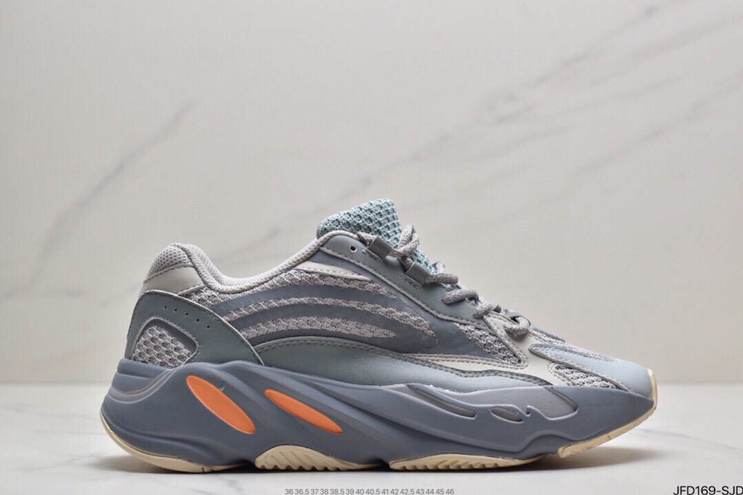 170 真爆 Adidas Yeezy Boost 700 Inertia  侃爷椰子700 3M反光跑鞋 EG7487-526