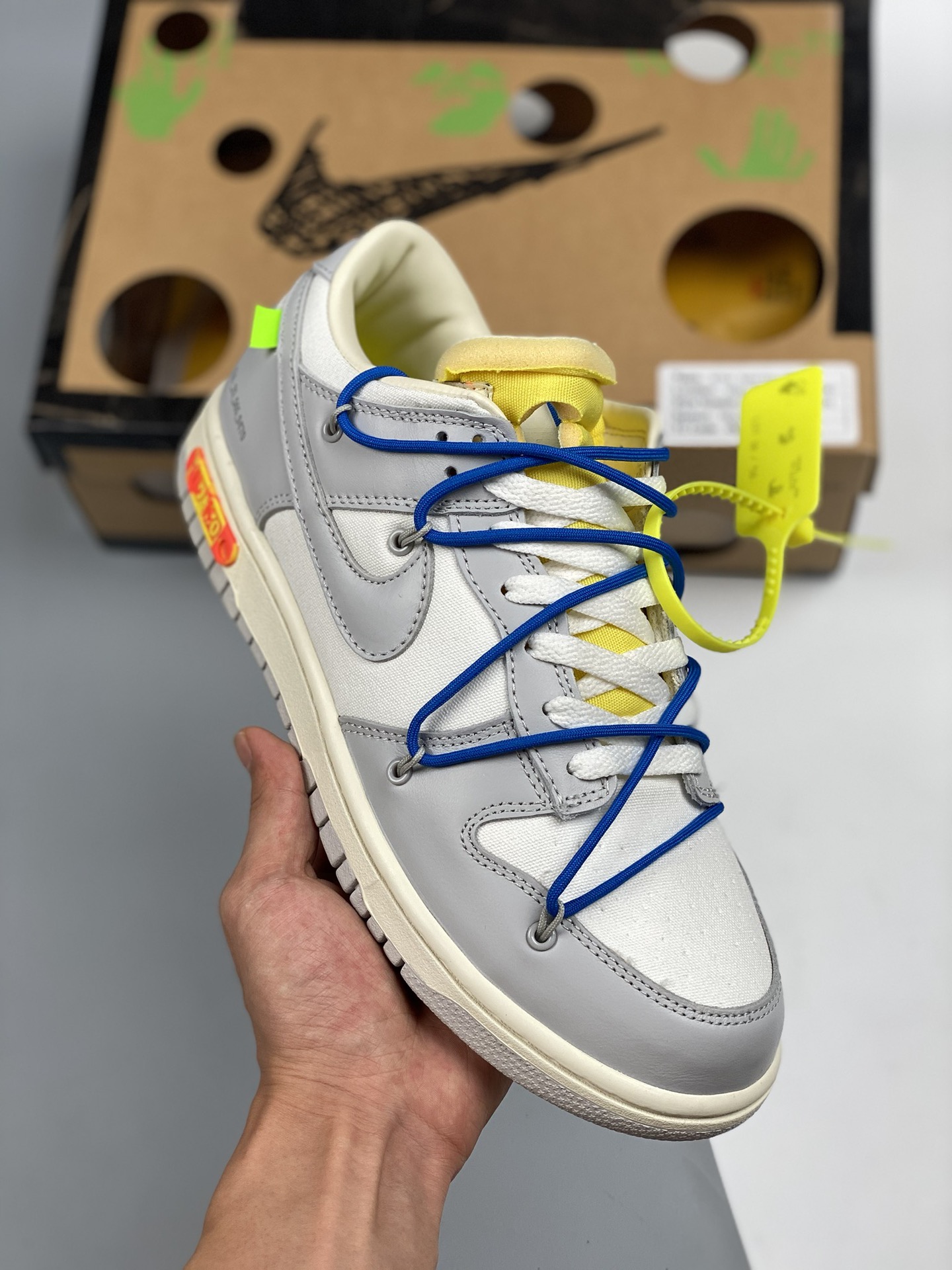 Serie Off-White™ x NK SB Dunk Low "10The 50", producción original de fábrica, caja original, horma original, papel orig…