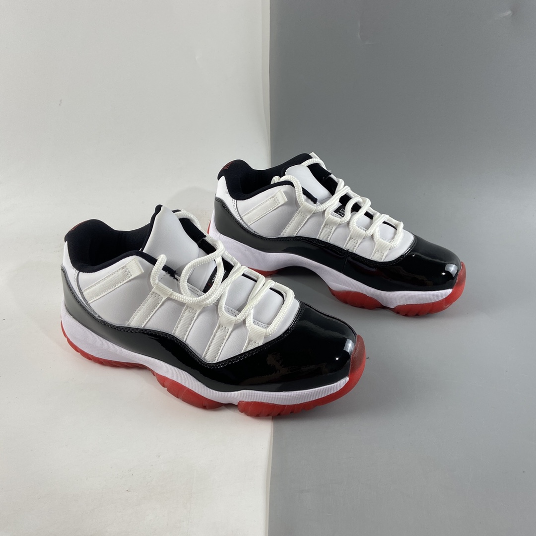 220  Air Jordan 11 Retro Low  ”White/Bred”  AJ11乔11 AV2187-160