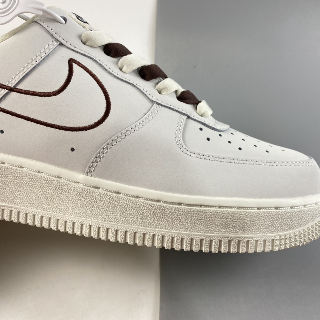 P220  NIKE Air Force 1 Low ’07  “米棕色 电绣勾”低帮休闲板鞋  CL6326-138