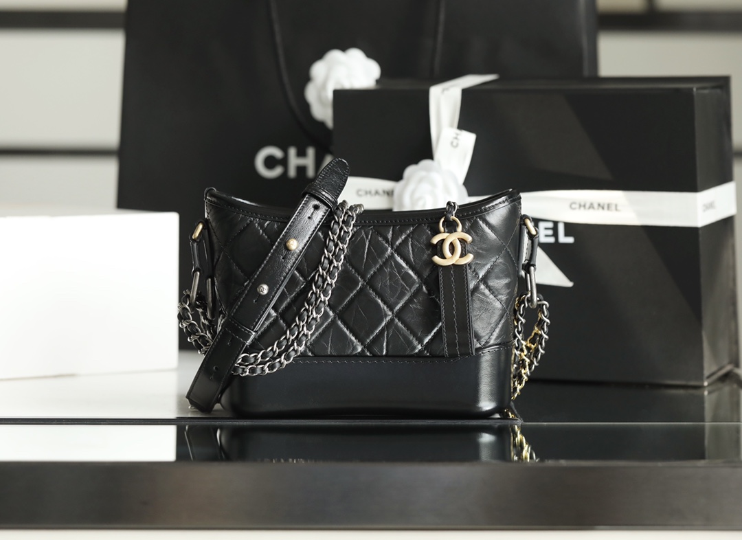 Chanel Crossbody & Shoulder Bags Black All Steel Cowhide