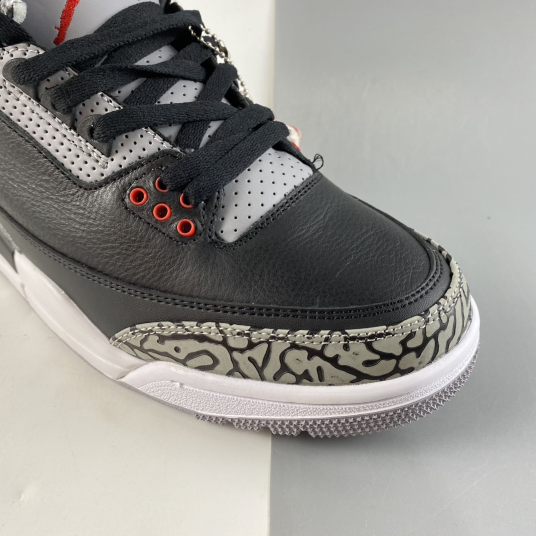 P380  Air Jordan 3 Retro Black Cement (2018) AJ3 乔3复刻黑水泥 854262-001