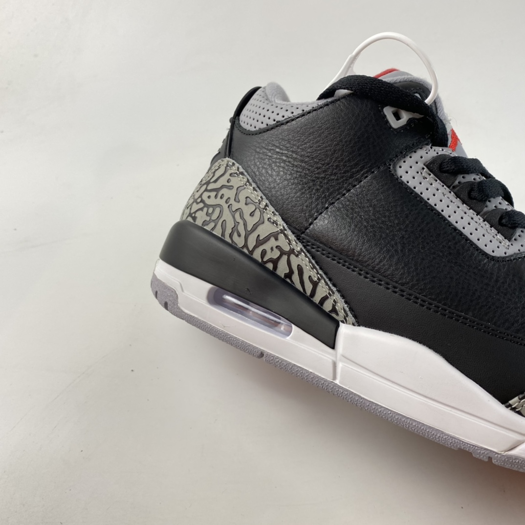 P380  Air Jordan 3 Retro Black Cement (2018) AJ3 乔3复刻黑水泥 854262-001