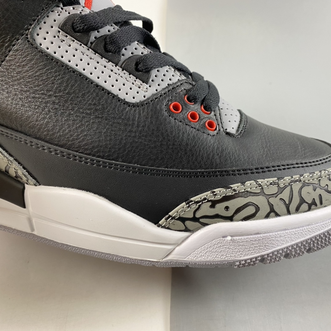 P380  Air Jordan 3 Retro Black Cement (2018) AJ3 乔3复刻黑水泥 854262-001