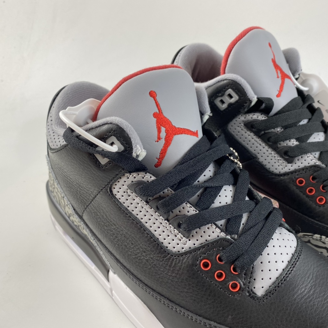 P380  Air Jordan 3 Retro Black Cement (2018) AJ3 乔3复刻黑水泥 854262-001