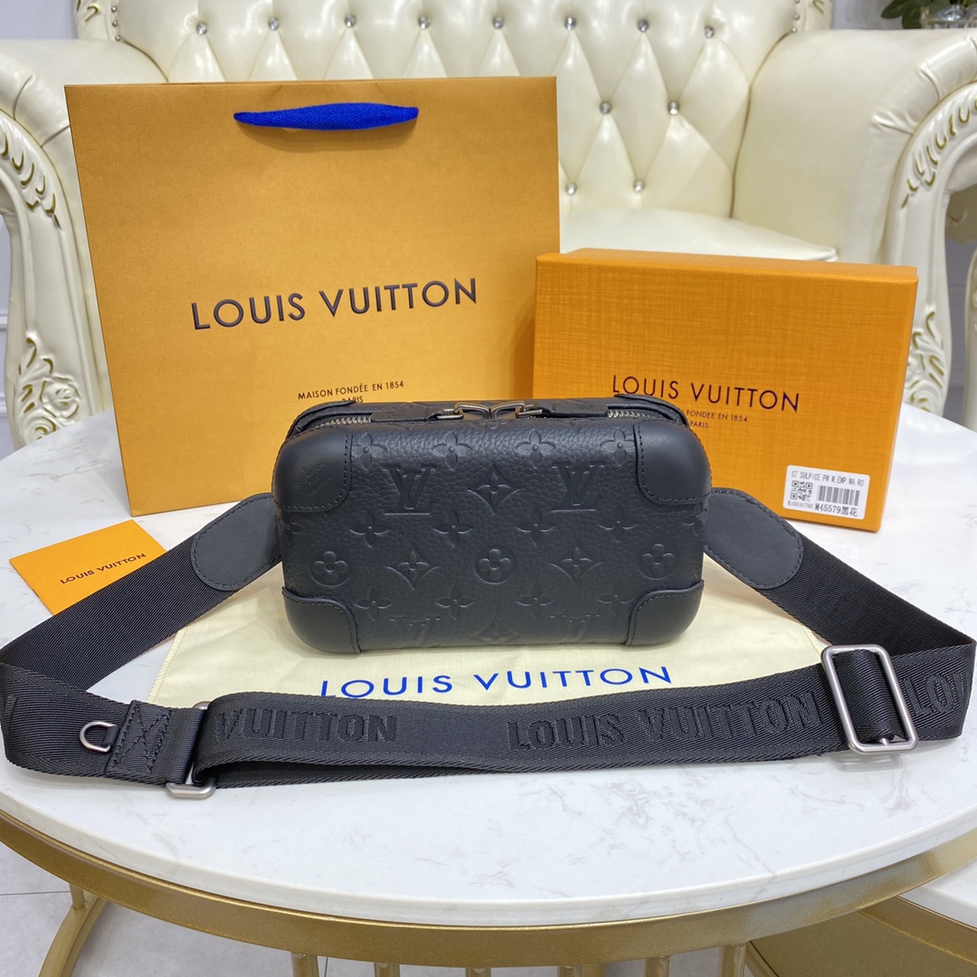 Louis Vuitton LV Horizon Clutch Handbags Clutches & Pouch Bags Black Monogram Canvas Cowhide M45579