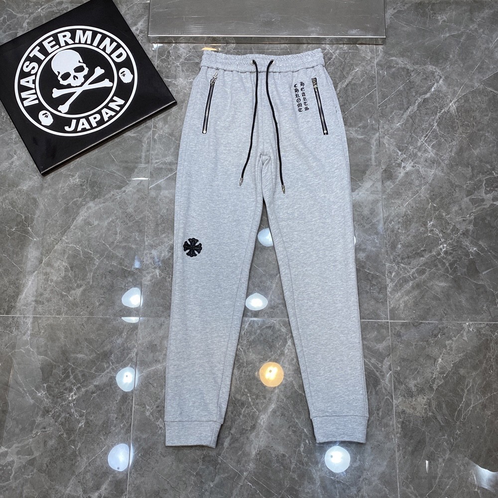 Chrome Hearts Clothing Pants & Trousers Black Grey Embroidery Fall/Winter Collection