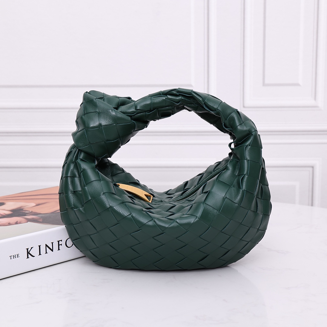 Mini Jodie sac hobo en cuir d'agneau tressé avec nœud