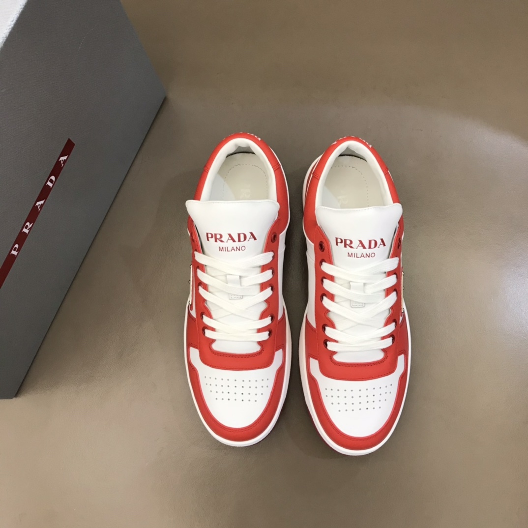 Prada Heren Sneakers - Premium Leer, Comfortabele Pasvorm, Maat 38-45