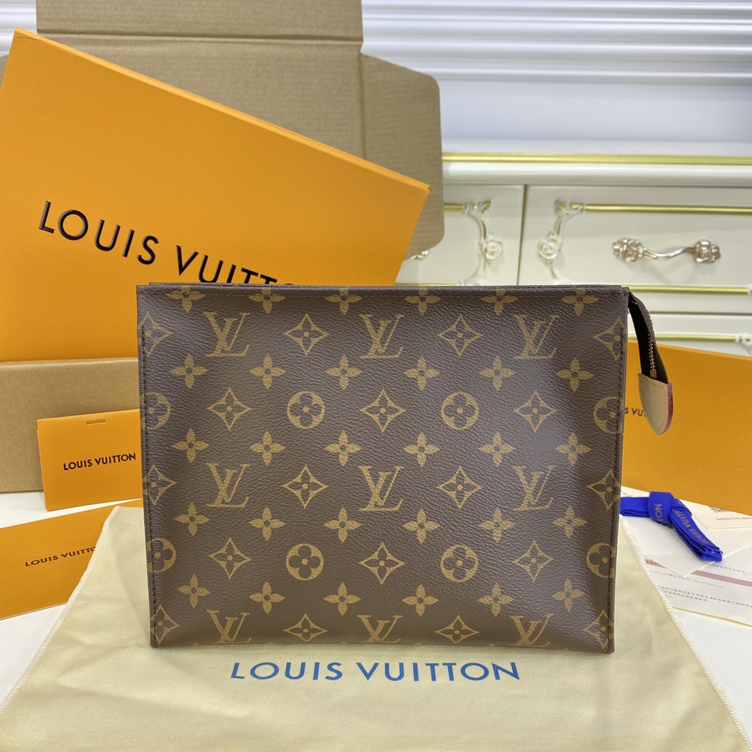 Louis Vuitton Clutches & Pouch Bags 2023 Replica
 Gold Monogram Canvas LM47542
