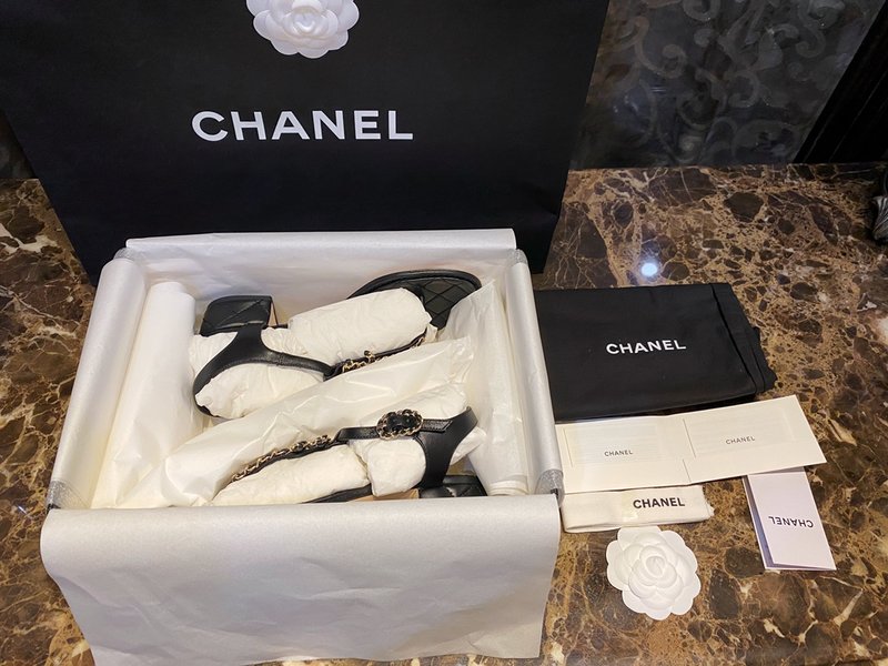 Chanel Shoes Sandals Black