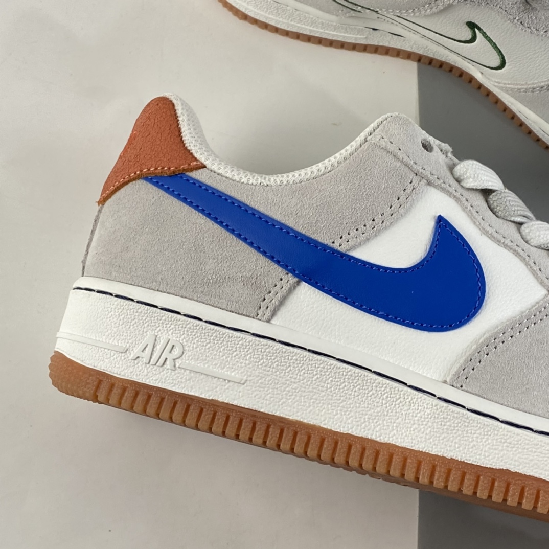 P200  NIKE Air Force 1’07 Low WB 空军一号 米白蓝 金扣50周年 低帮休闲板鞋 DA8302-100