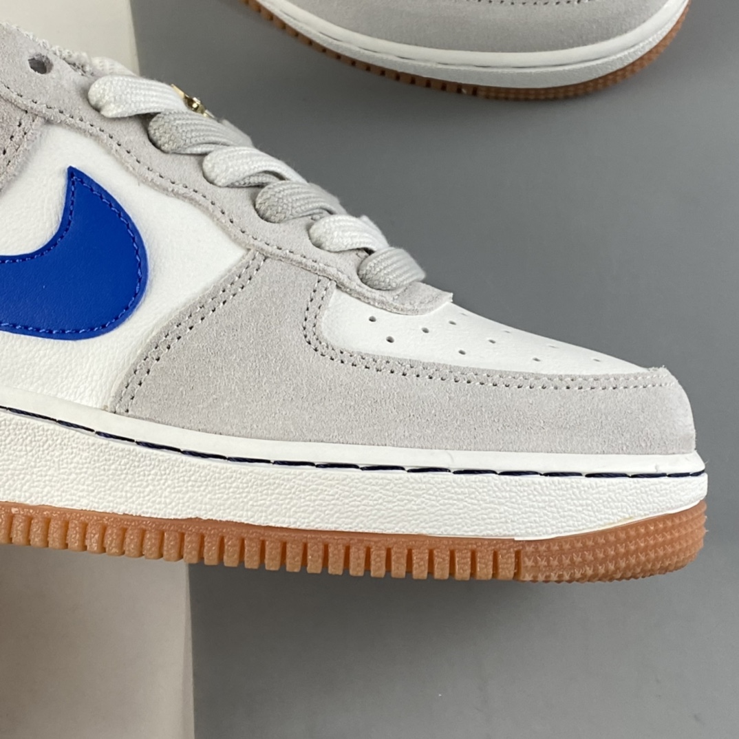 P200  NIKE Air Force 1’07 Low WB 空军一号 米白蓝 金扣50周年 低帮休闲板鞋 DA8302-100