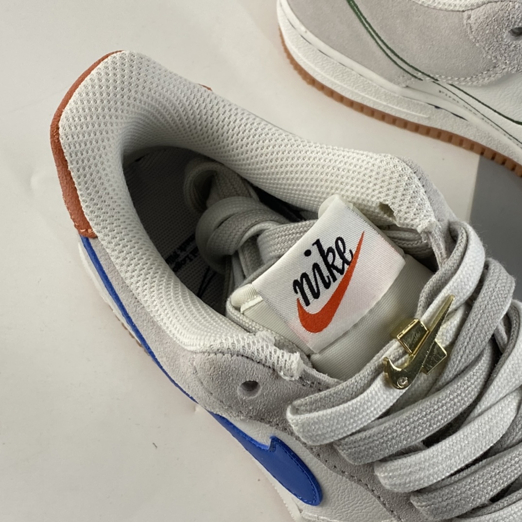 P200  NIKE Air Force 1’07 Low WB 空军一号 米白蓝 金扣50周年 低帮休闲板鞋 DA8302-100