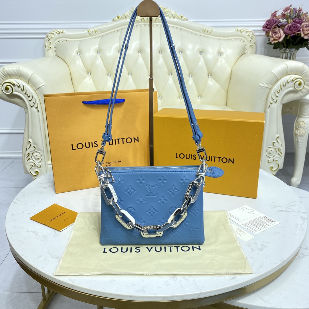 Louis Vuitton LV Coussin Bags Handbags Apricot Color Black Blue Green Sheepskin Spring/Summer Collection Baguette M57993