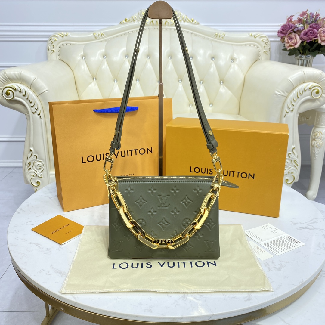 Louis Vuitton LV Coussin Bags Handbags Apricot Color Black Blue Green Sheepskin Spring/Summer Collection Baguette M57993