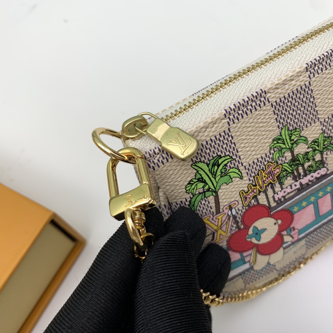 顶级原单】N60487👏👏此款 Mini Pochette Accessoires 手拿包描绘品牌吉祥物 Vivienne 畅游好莱坞大道,在 L 5