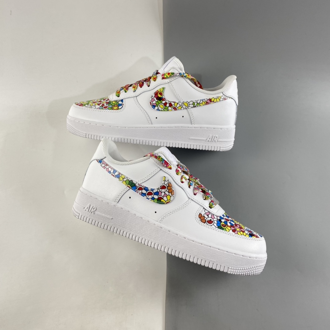 P260  Takashi Murakami x NIKE Air Forece 1’07 Low 村上隆联名款空军一号低帮休闲板鞋 CW2288-111