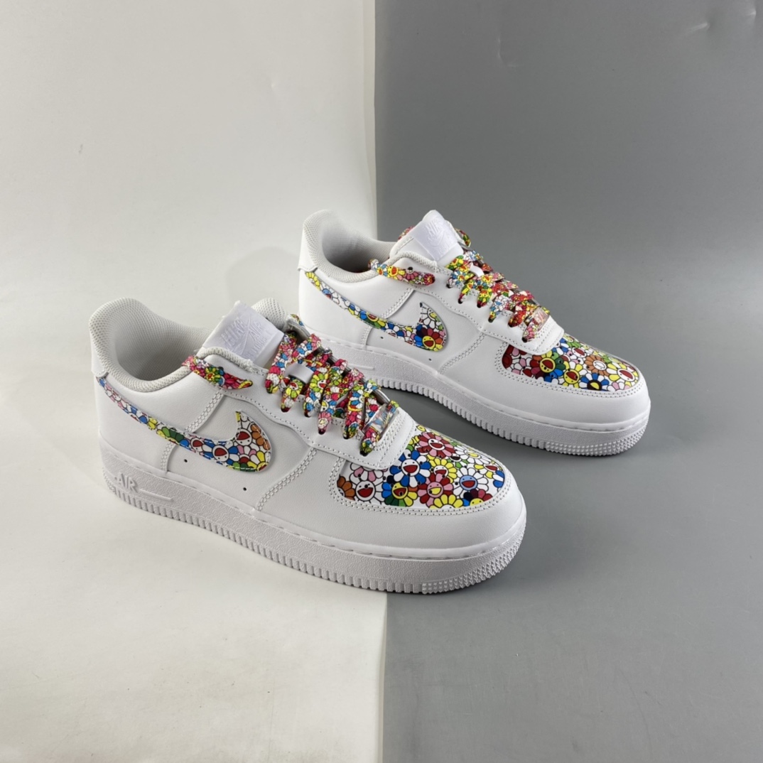 P260  Takashi Murakami x NIKE Air Forece 1’07 Low 村上隆联名款空军一号低帮休闲板鞋 CW2288-111