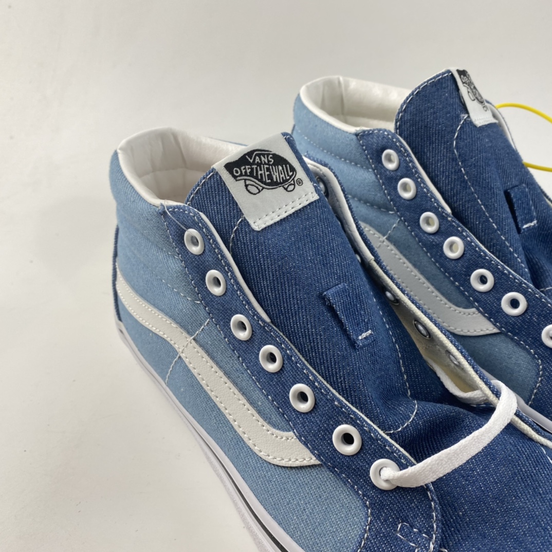P160  Vans SK8-HI TAPERED 范斯官方水兵月蓝侧边条纹复古高帮帆布鞋 VN0A3MV8Q691