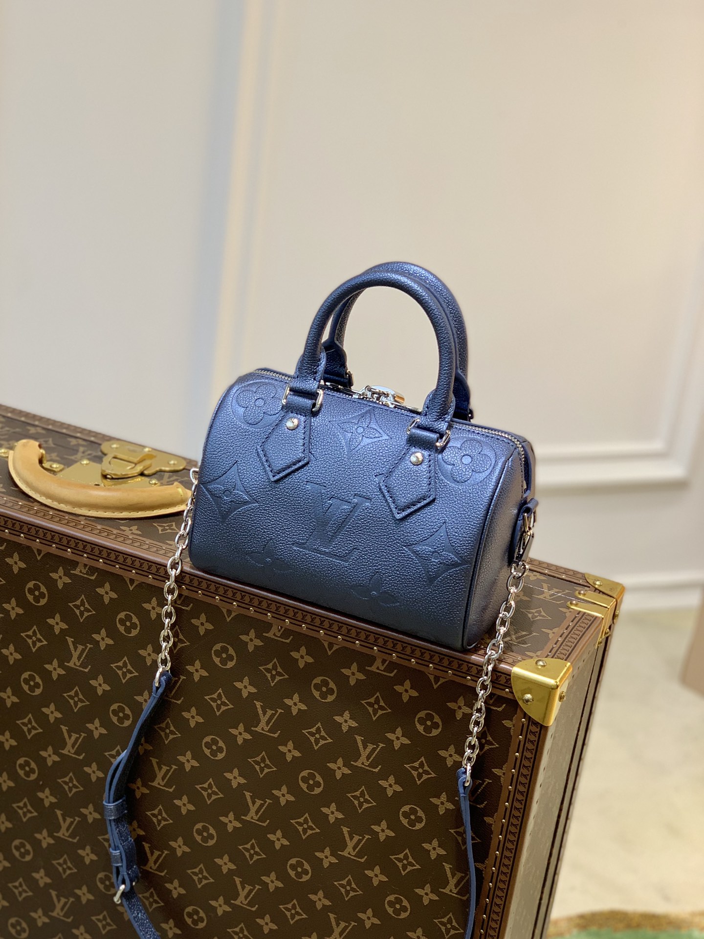 Louis Vuitton Speedy Bandouliere 20 Blue Bag