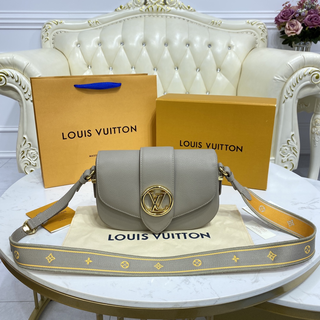 Buy 2023 Replica
 Louis Vuitton LV Pont Wholesale
 Handbags Messenger Bags Black Blue Caramel Grey Lychee Pattern Calfskin Cowhide M58967