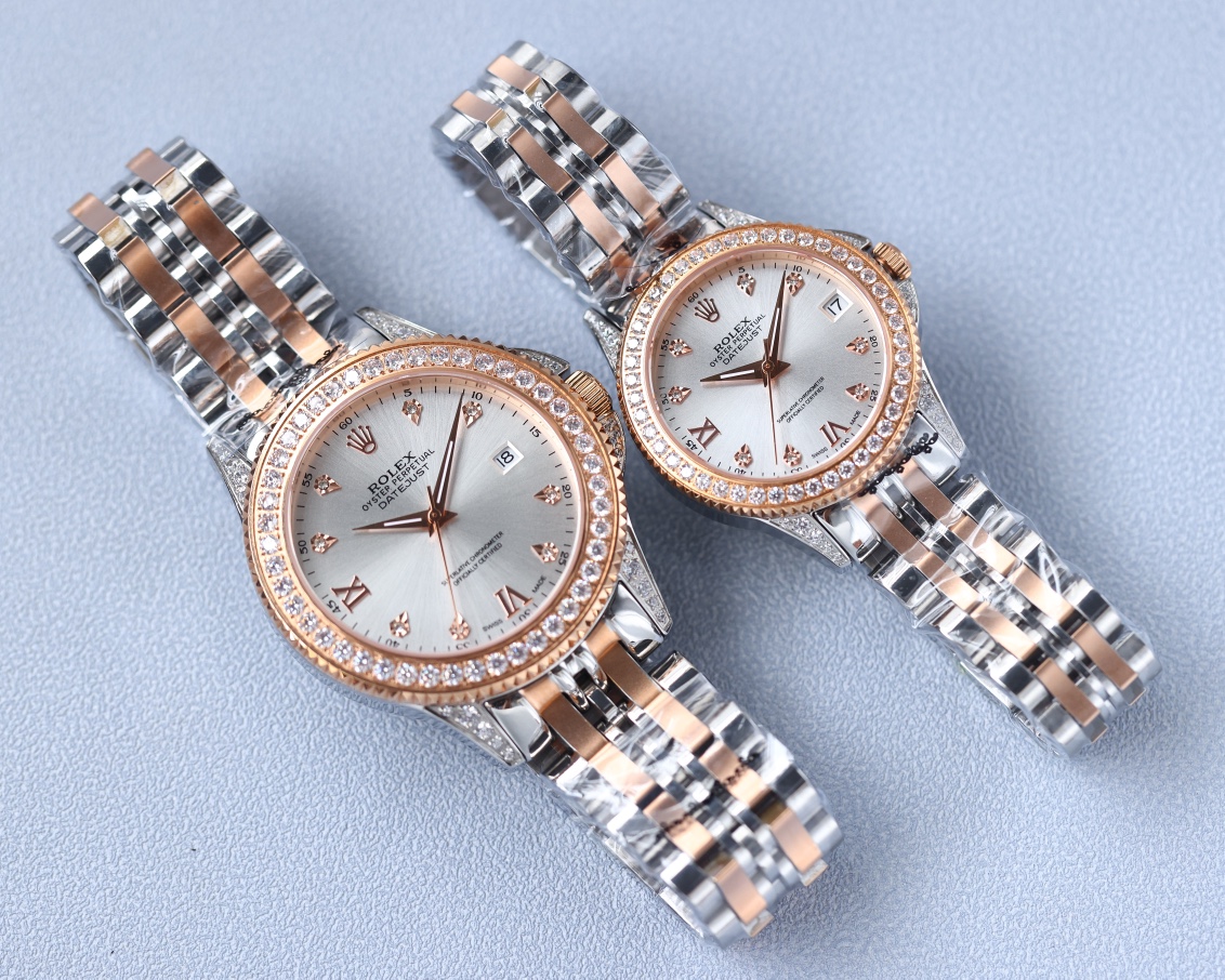 1995 White Rolex Couple Watch: Premium Materials, Swiss Engineering, Water Resistant, Stylish Sizes - 图片 7